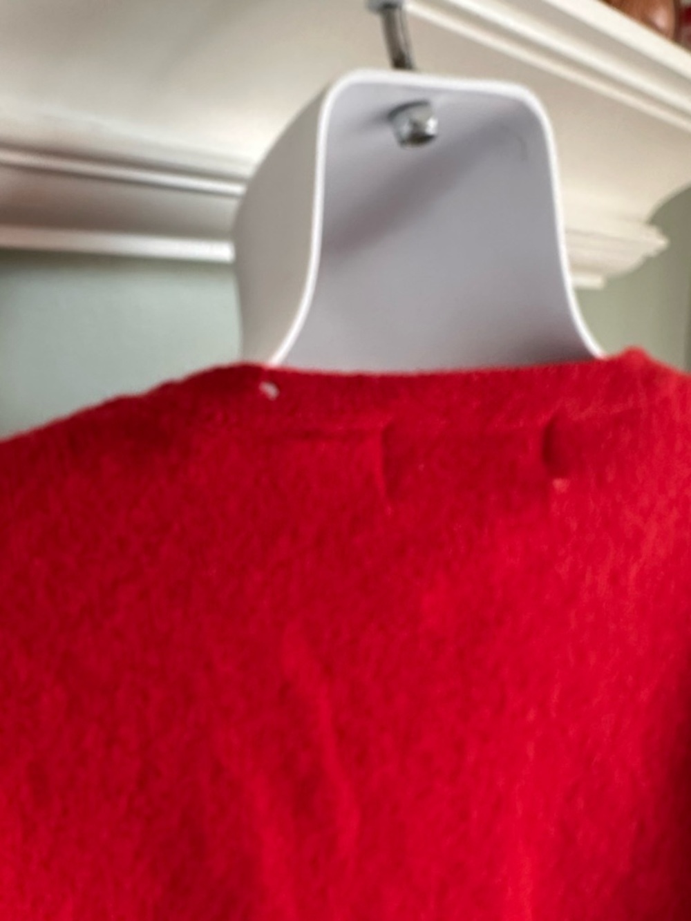 Orvis Red Sweater with Cream Dog Motif Women’s Size Large - Picture 8 of 12